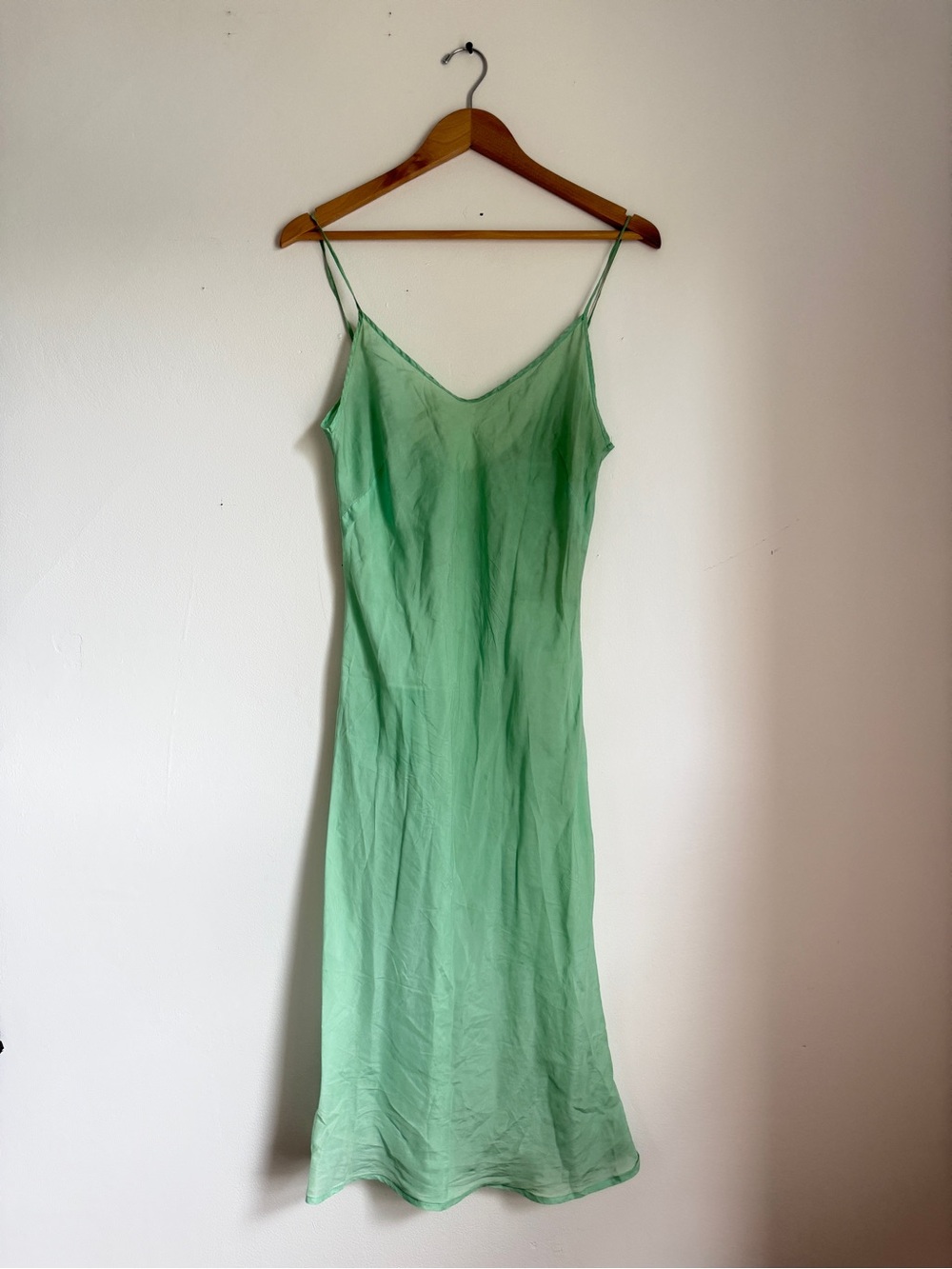 Source Unknown Mint Green Slip Dress with Spaghetti Straps